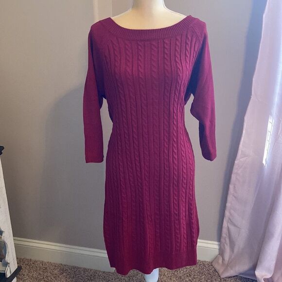 NWT New York & Co Sweater Dress (size Large) - Picture 3 of 7